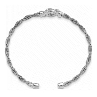 Sterling Silver Twisted Cuff Bracelet – view 2