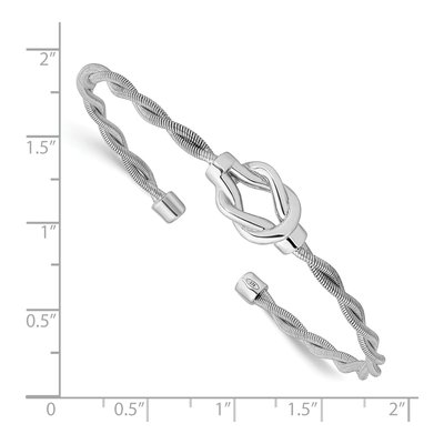 Sterling Silver Twisted Cuff Bracelet – view 3