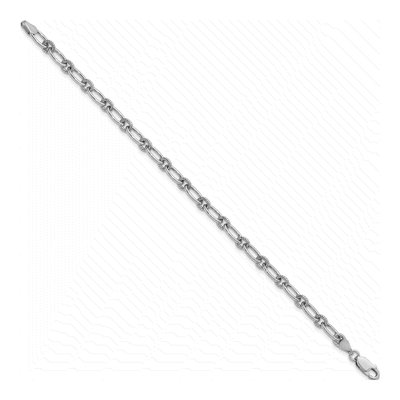 Sterling Silver Hollow Link Chain Bracelet – view 2