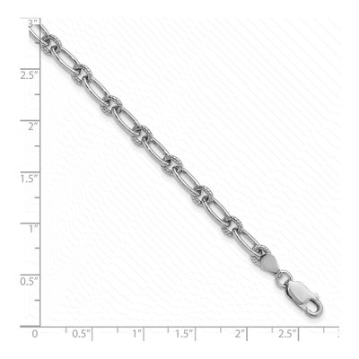 Sterling Silver Hollow Link Chain Bracelet – view 5