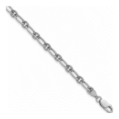 Sterling Silver Hollow Link Chain Bracelet