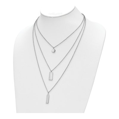 Sterling Silver Multi-Layer Pendant Necklace – view 3