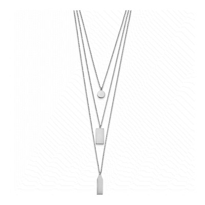 Sterling Silver Multi-Layer Pendant Necklace – view 4