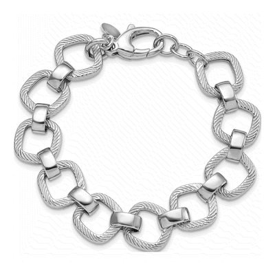Sterling Silver 15mm Hollow Link Chain Bracelet – view 5