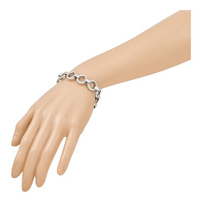 Sterling Silver 15mm Hollow Link Chain Bracelet – view 8