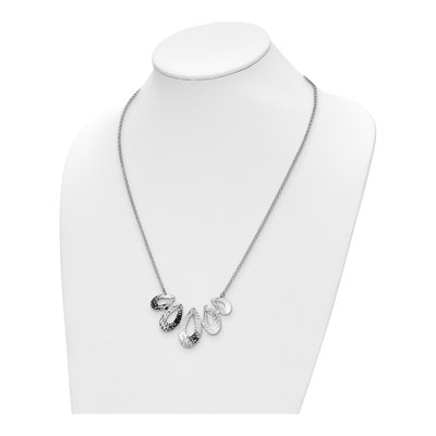 Sterling Silver Diamond-Cut Rolo Necklace – view 3