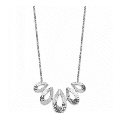 Sterling Silver Diamond-Cut Rolo Necklace – view 4