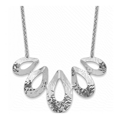 Sterling Silver Diamond-Cut Rolo Necklace