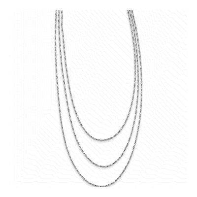 Sterling Silver 1.4mm Hollow Multi-Layer Twisted Box Chain – view 4