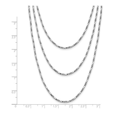 Sterling Silver 1.4mm Hollow Multi-Layer Twisted Box Chain – view 5