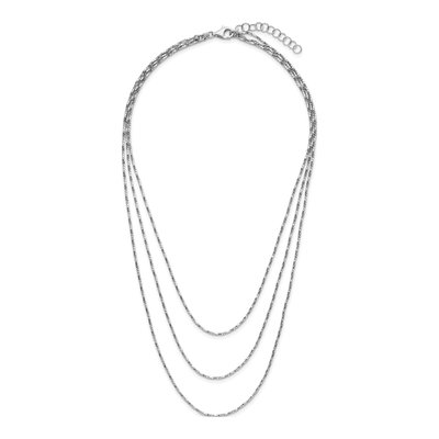 Sterling Silver 1.4mm Hollow Multi-Layer Twisted Box Chain – view 6