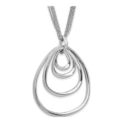 Sterling Silver Multi-Strand Pendant Necklace