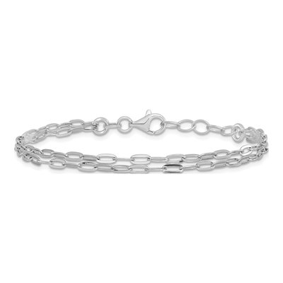 Sterling Silver Multi-Strand Cable Bracelet – view 3