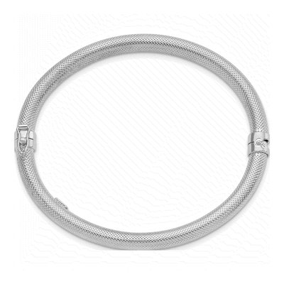 Sterling Silver Textured Bangle Bracelet – view 2