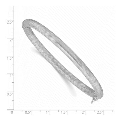 Sterling Silver Textured Bangle Bracelet – view 3