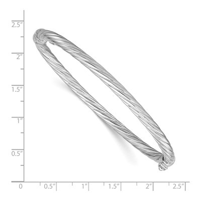 Sterling Silver Twisted Bangle Bracelet – view 3