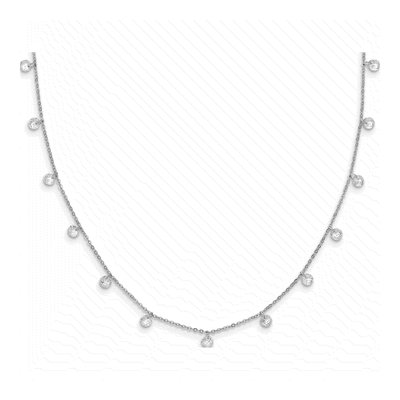 Sterling Silver CZ Necklace – view 4