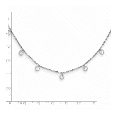 Sterling Silver CZ Necklace – view 5