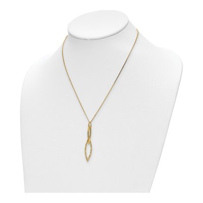 Gold-Plated Sterling Silver Diamond-Cut Pendant Necklace – view 3