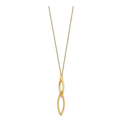 Gold-Plated Sterling Silver Diamond-Cut Pendant Necklace – view 4