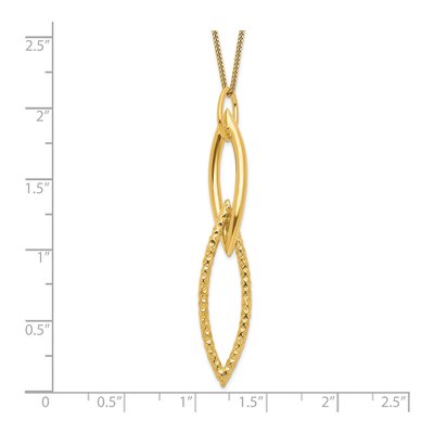 Gold-Plated Sterling Silver Diamond-Cut Pendant Necklace – view 5