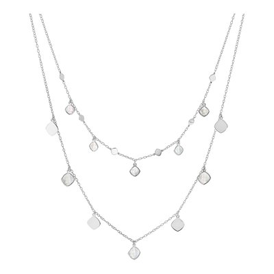 Sterling Silver Mother of Pearl Mop 2-Strand Necklace – view 7