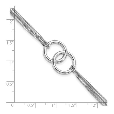 Sterling Silver Multi-Strand Curb Bracelet – view 4