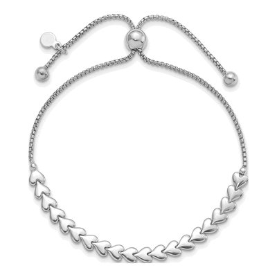 Sterling Silver Heart Bolo Bracelet – view 3