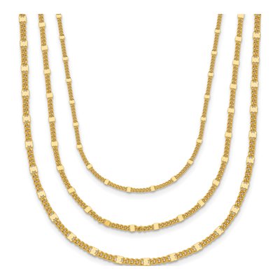 Gold-Plated Sterling Silver 1.85mm Multi-Strand Link Chain