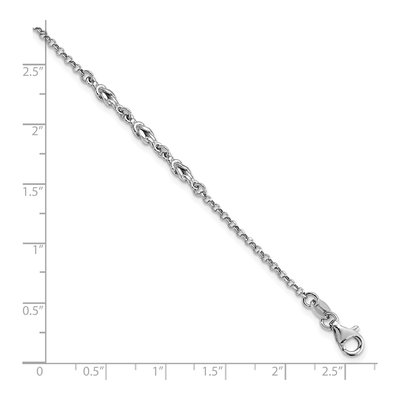Sterling Silver 3.11mm Rolo Chain Anklet – view 5