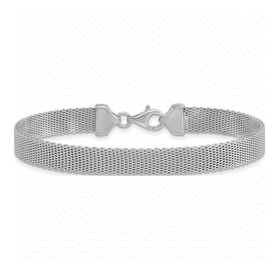 Sterling Silver 7.25mm Flat Bracelet – view 3
