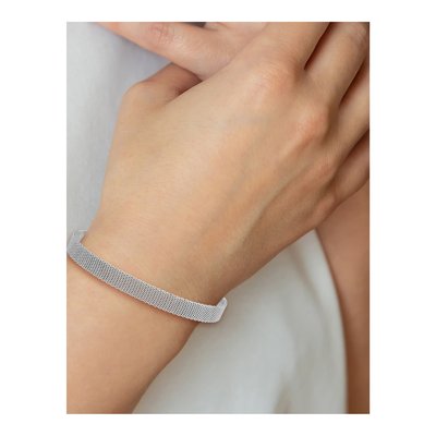 Sterling Silver 7.25mm Flat Bracelet – view 5