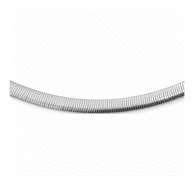 17" Sterling Silver Reversible Omega Necklace