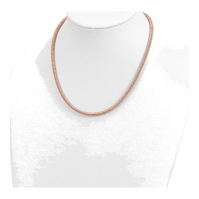 Sterling Silver Rose-Tone Necklace, 18.25 In – view 4