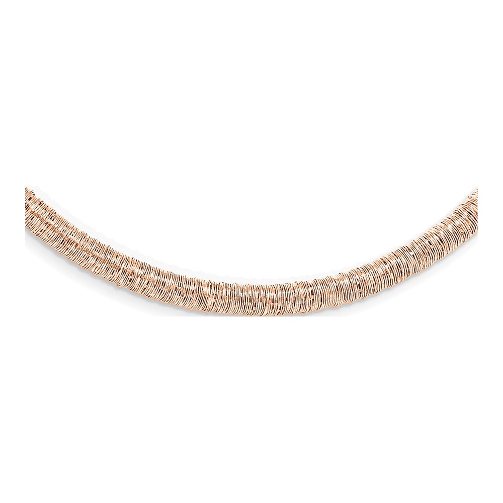 Sterling Silver Rose-Tone Necklace, 18.25 In