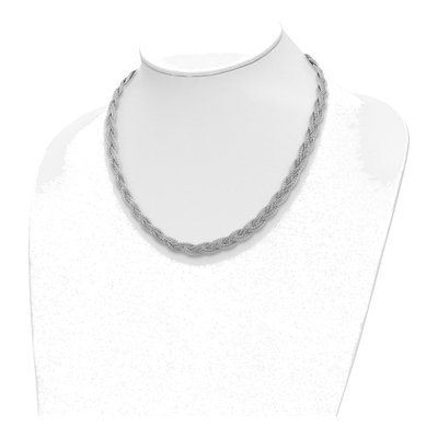 Sterling Silver Braided Necklace – view 3