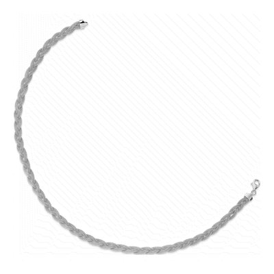 Sterling Silver Braided Necklace – view 4