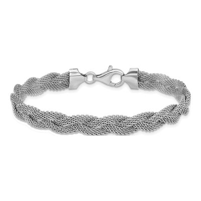 Sterling Silver Braided Bracelet – view 4