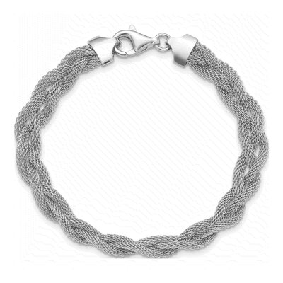 Sterling Silver Braided Bracelet – view 5