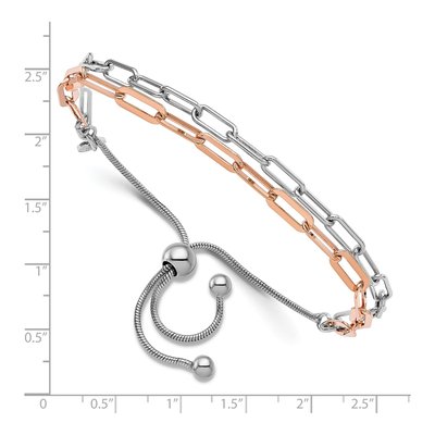 Rose Gold-Plated Sterling Silver Snake Bolo Bracelet – view 3