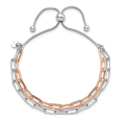 Rose Gold-Plated Sterling Silver Snake Bolo Bracelet – view 4