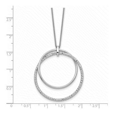 Sterling Silver Diamond-Cut Curb Pendant Necklace – view 4