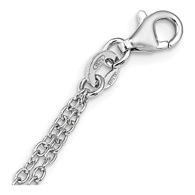 Sterling Silver CZ Cross Multi-Strand Necklace – view 5