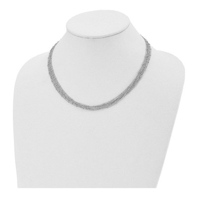 Sterling Silver Seven Strand Beaded Necklace – view 3
