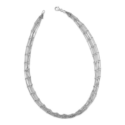 Sterling Silver Seven Strand Beaded Necklace – view 4