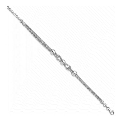 Sterling Silver 4-Strand Beaded Bracelet – view 3