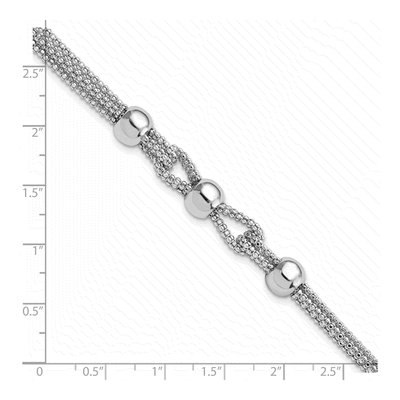 Sterling Silver 4-Strand Beaded Bracelet – view 5