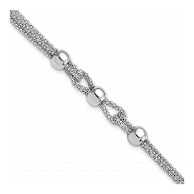 Sterling Silver 4-Strand Beaded Bracelet