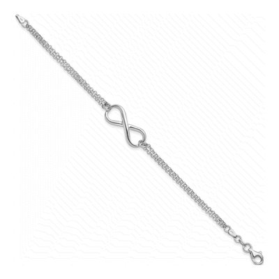 Sterling Silver Infinity Bracelet – view 3