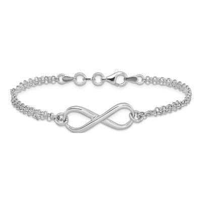 Sterling Silver Infinity Bracelet – view 4